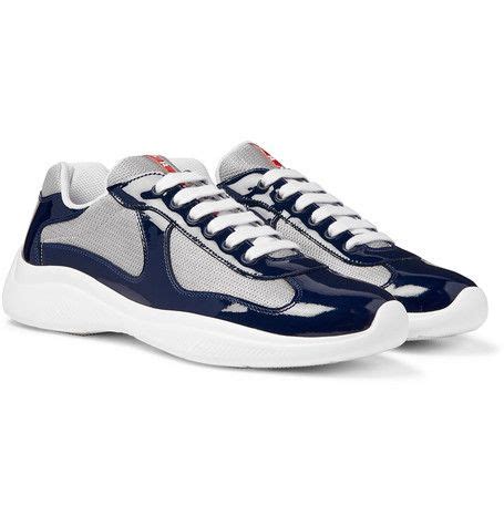 navy blue prada sneakers|Prada ladies sneakers.